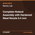 Bambu Lab Complete Hotend Assembly with Hardened Steel Nozzle 0.4 mm